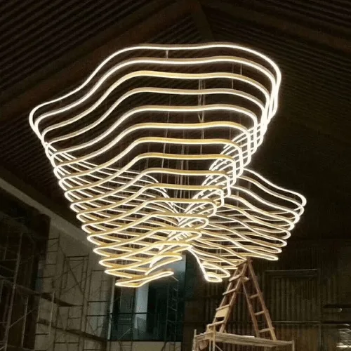 งานออกแบบโคมไฟหรูสั่งทำพิเศษ โคมไฟตกแต่งภายใน โคมไฟระย้าคริสตัล ที่กรุงไทยไล้ท์ติ้ง
