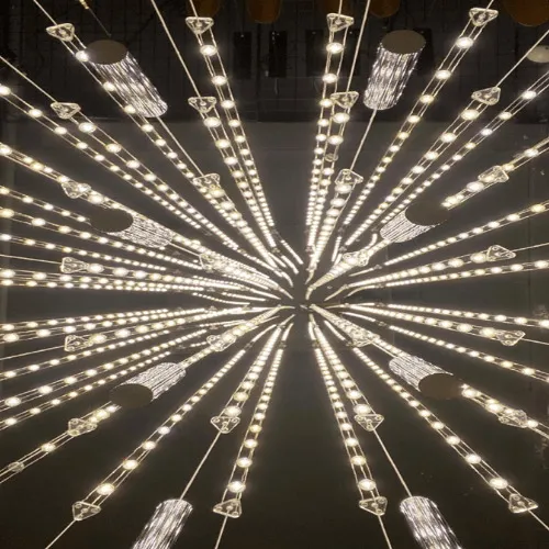 งานออกแบบโคมไฟหรูสั่งทำพิเศษ โคมไฟตกแต่งภายใน โคมไฟระย้าคริสตัล ที่กรุงไทยไล้ท์ติ้ง